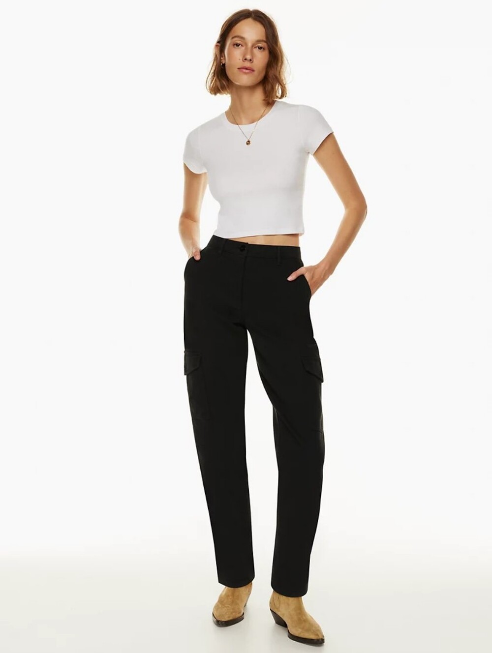 Wilfred Free Aritzia Modern Cargo Pants Twill Cotton Stretch Pockets